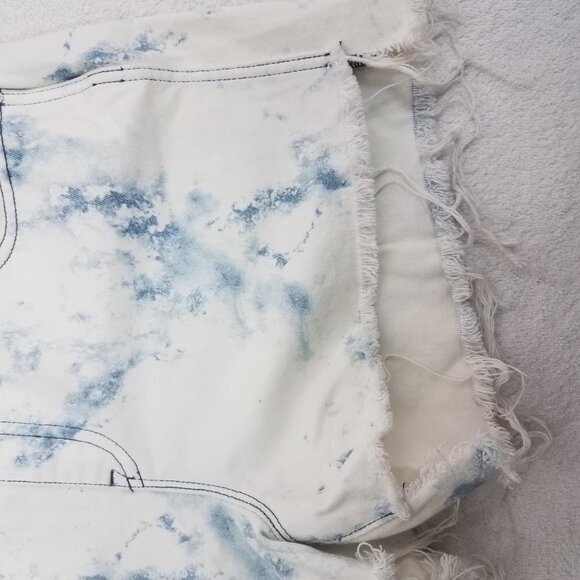 HUDSON Jeans Size S Cloud Marble Sloane Overalls Shorts Shortalls - Picture 13 of 13